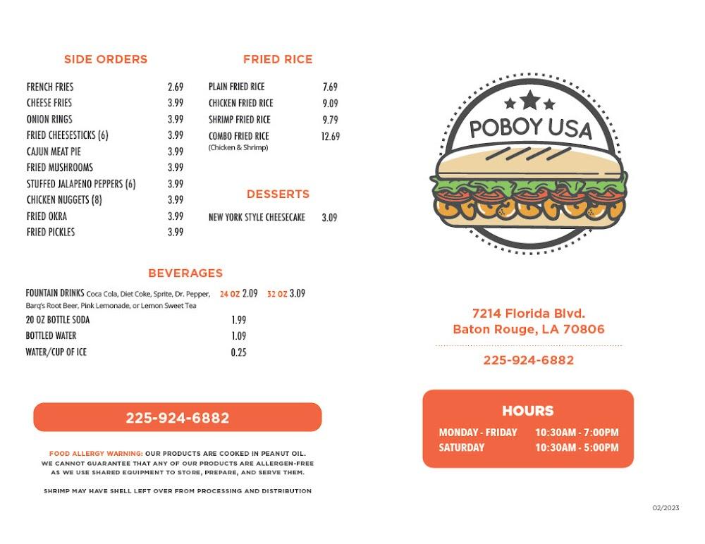 PoBoy USA Menu image 2